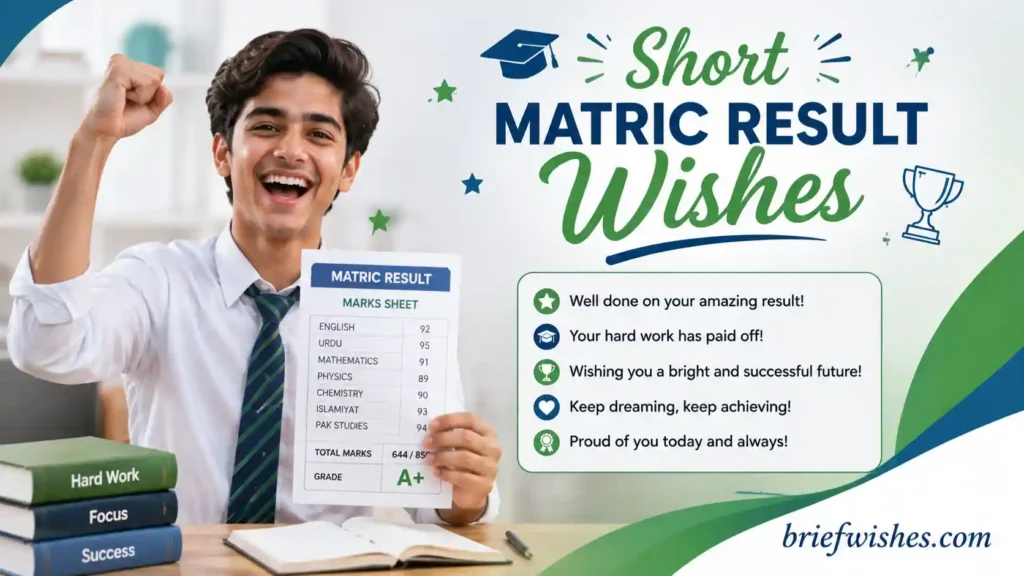  Short Matric Result Wishes