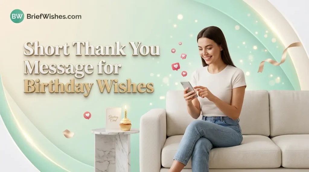 Short Thank You Message for Birthday Wishes 