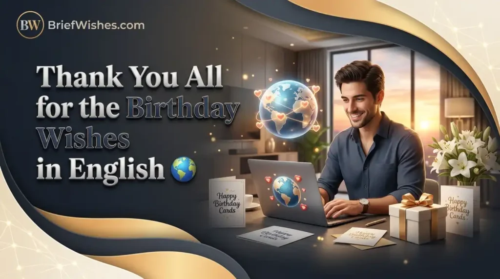 Thank You All for the Birthday Wishes in English 