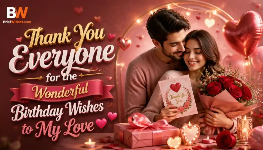 Thank You Everyone for the Wonderful Birthday Wishes to My Love 