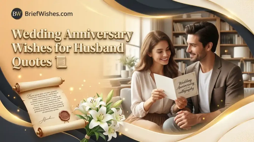 Wedding Anniversary Wishes for Husband Quotes 📜