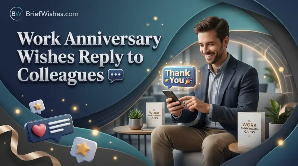Work Anniversary Wishes Reply to Colleagues 