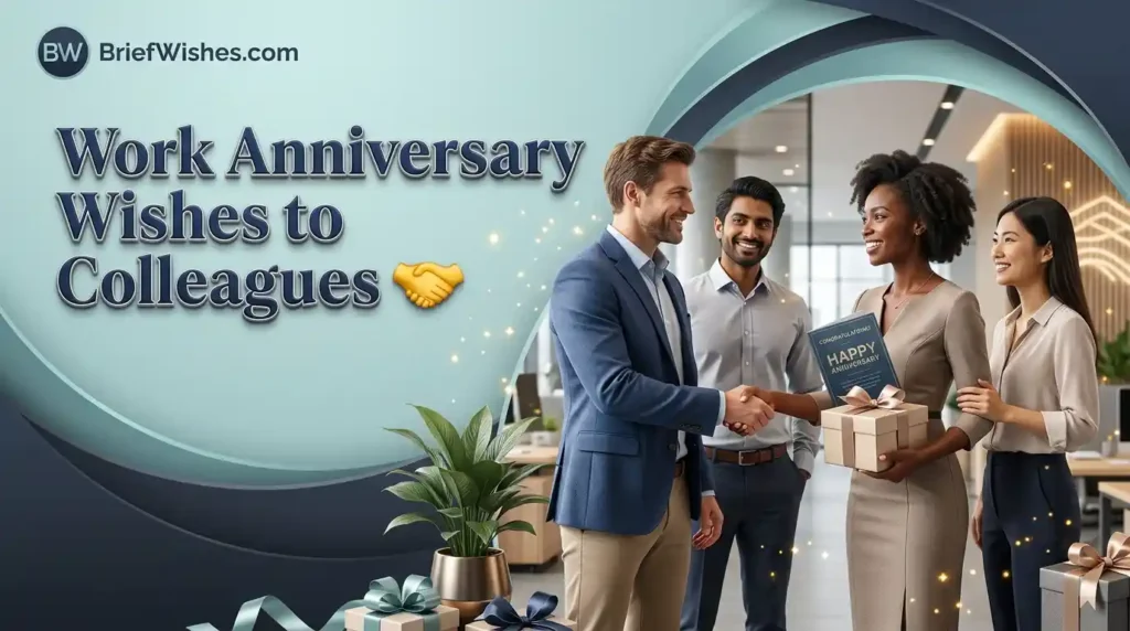 Work Anniversary Wishes to Colleagues 