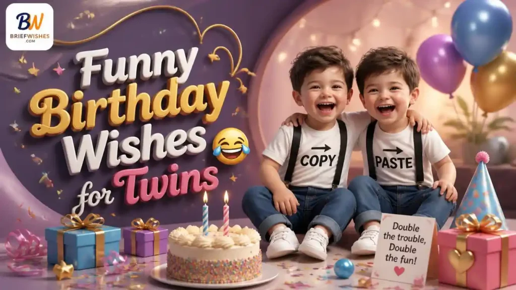Funny Birthday Wishes for Twins 