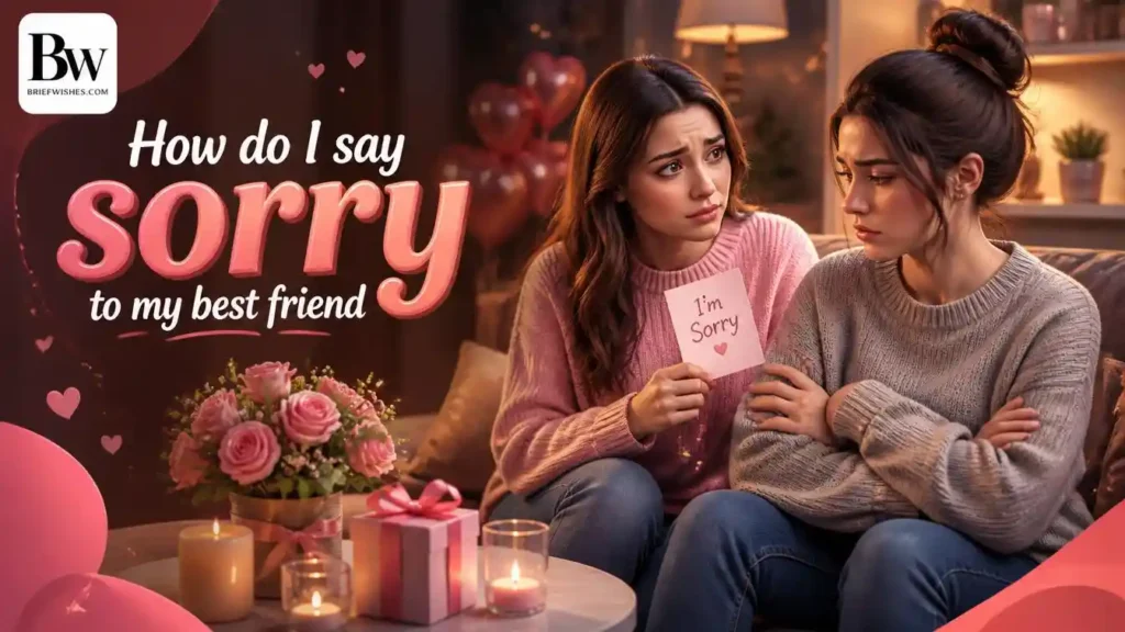 How do I say sorry to my best friend
