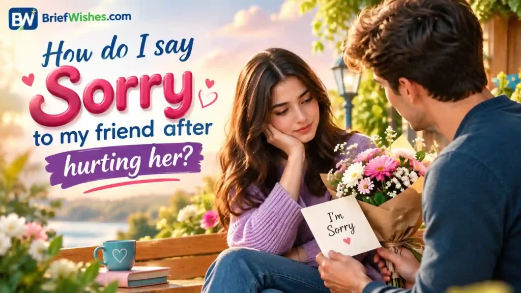 How do I say sorry to my friend after hurting her