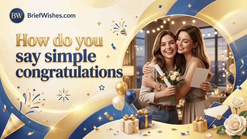 How do you say simple congratulations