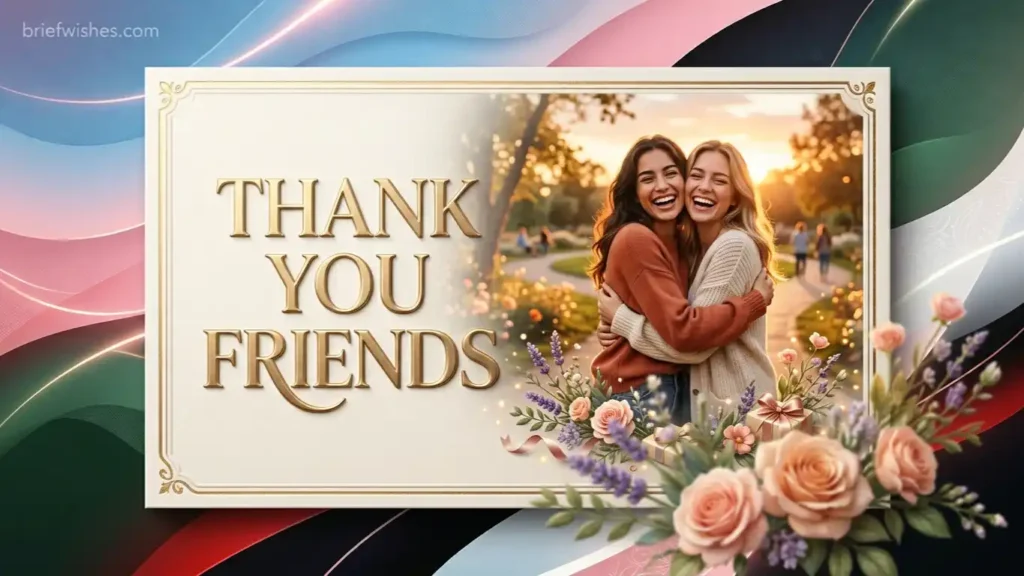 How do you say thank you to friends