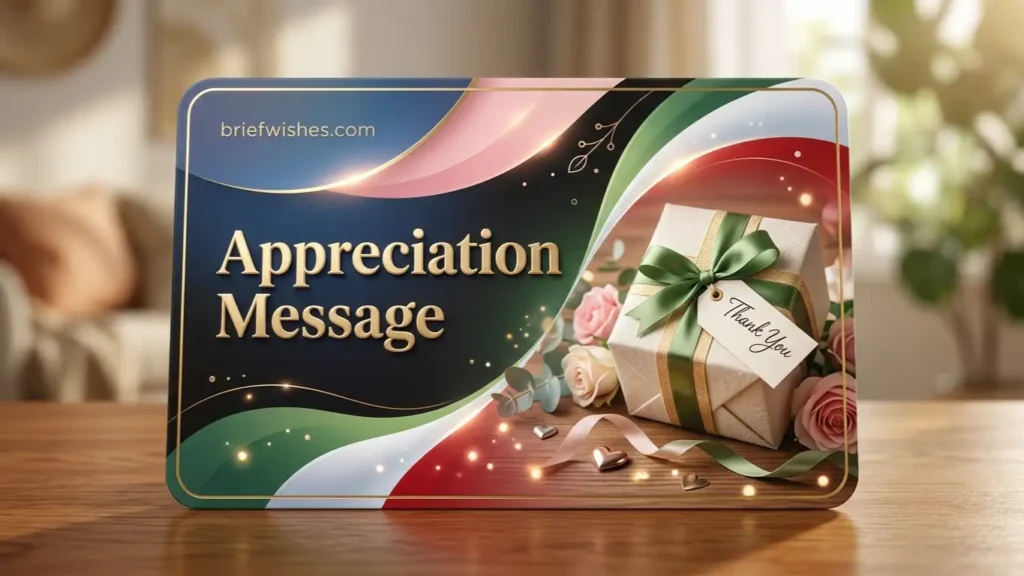 How do you write a short appreciation message