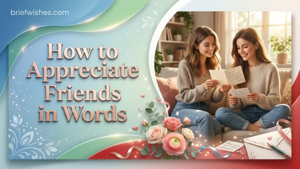 How to Appreciate Friends in Words