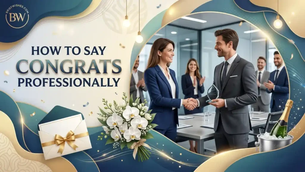 How to say congrats professionally