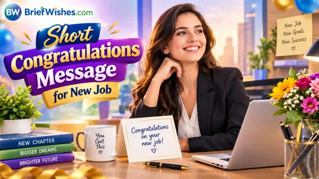 Short Congratulations Message for New Job