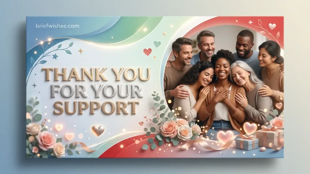 Short Thank You Message to Family and Friends for Support