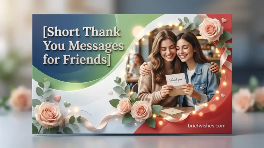 Short Thank You Messages for Friends