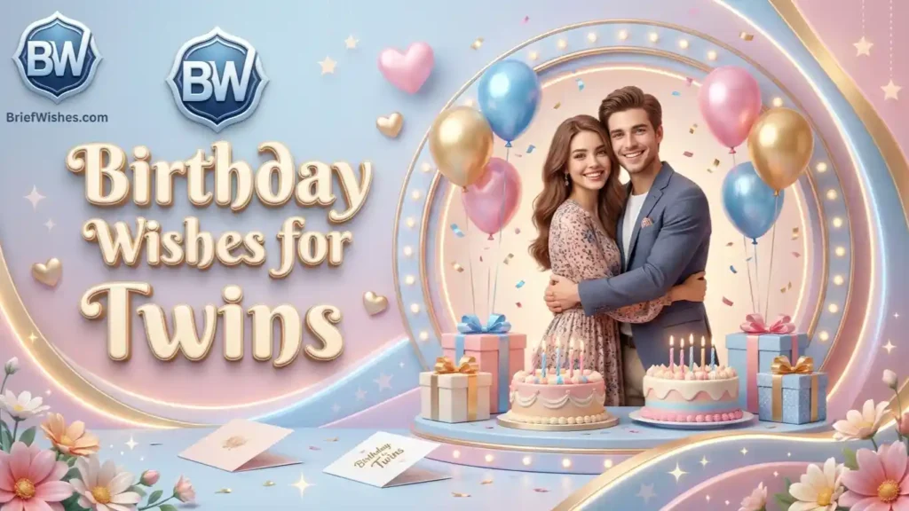 Simple Birthday Wishes for Twins 