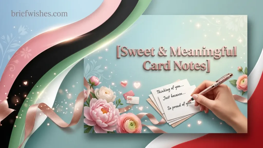 Sweet & Meaningful Card Notes