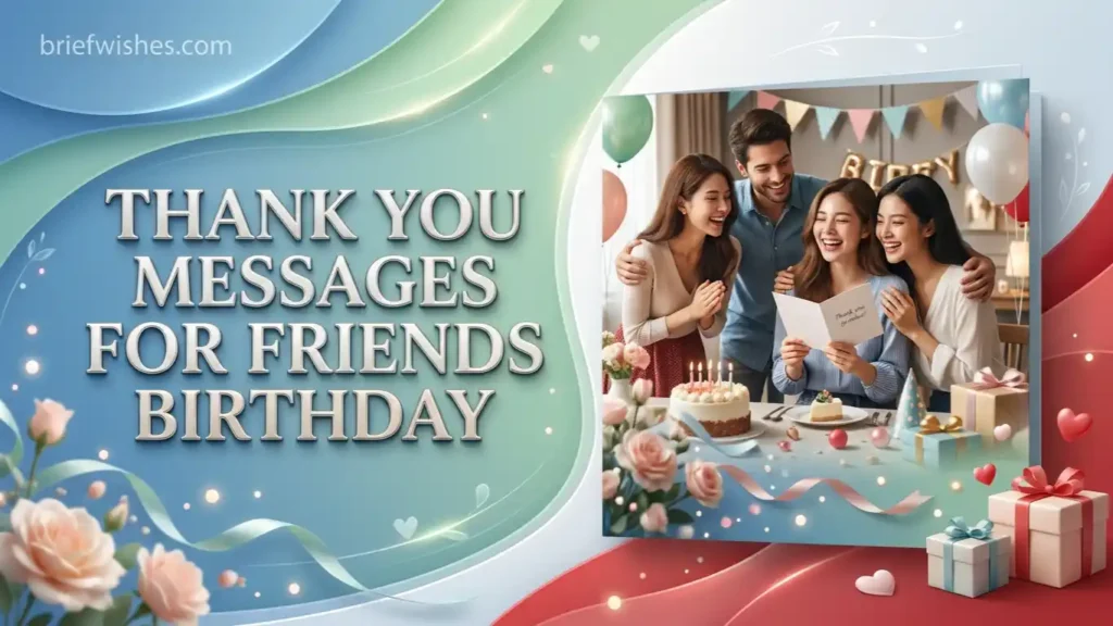 Thank You Messages for Friends Birthday