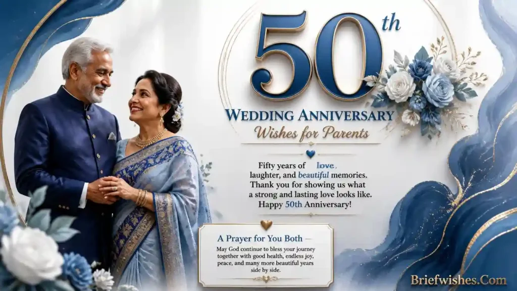 50th Wedding Anniversary Wishes for Parents