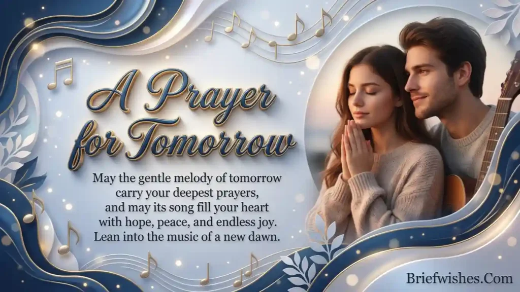 A Prayer for Tomorrow Song