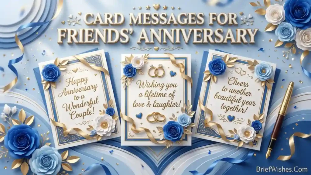 Card Messages for Friends' Anniversary