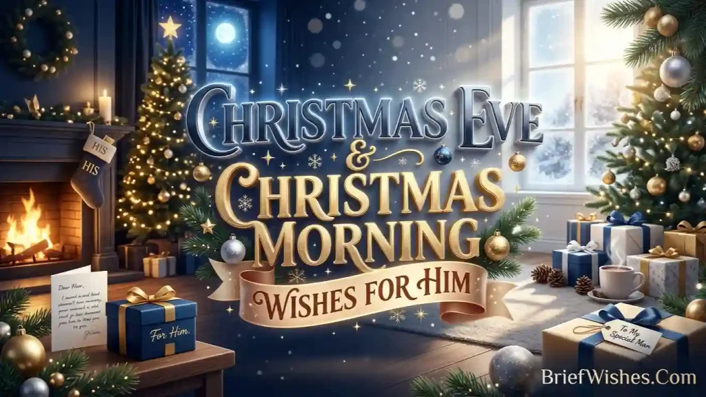 Christmas Eve and Christmas Morning Wishes for Him