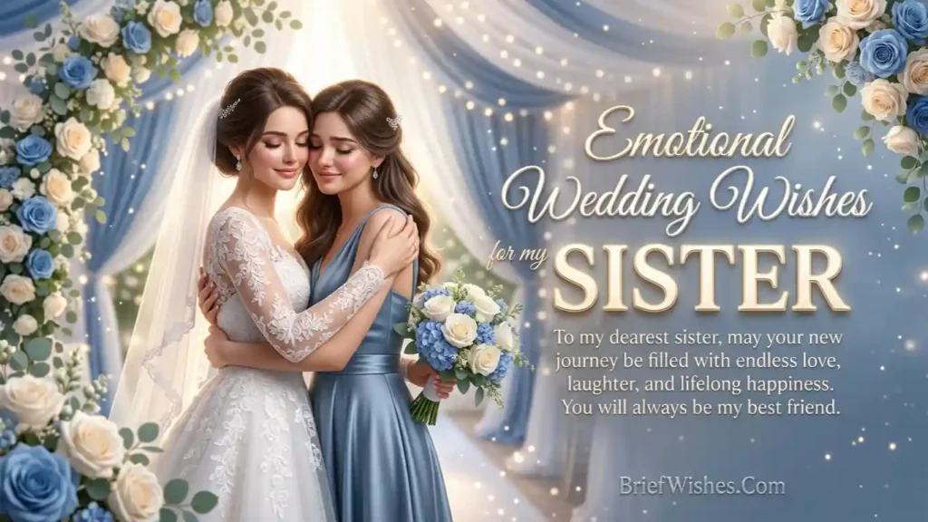 Emotional Wedding Wishes for Sister