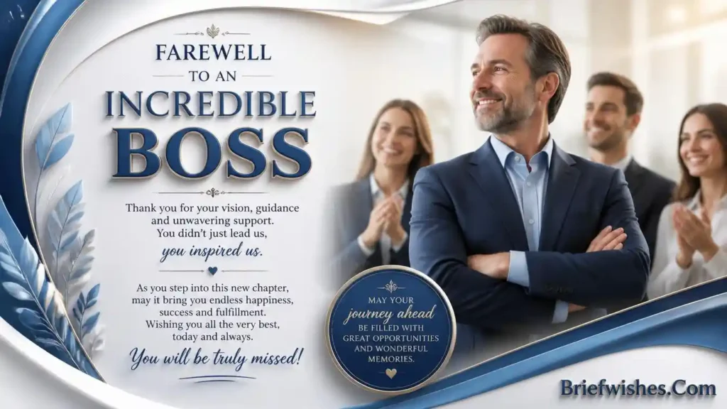 Farewell Card Messages for Boss