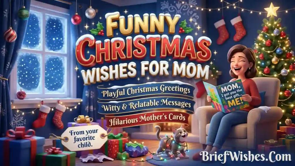 Funny Christmas Wishes for Mom