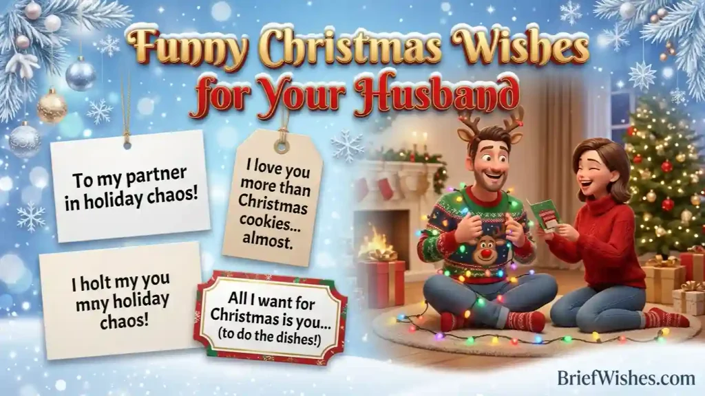 Funny Christmas Wishes for Your Husband