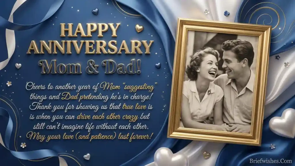 Funny Wedding Anniversary Wishes for Parents 