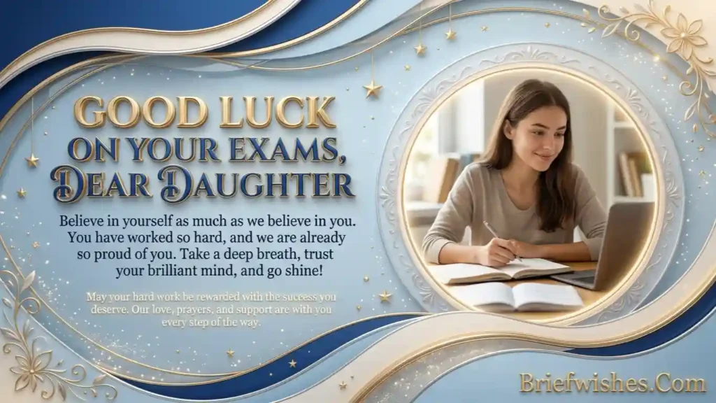 Good Luck Exam Wishes for Daughter