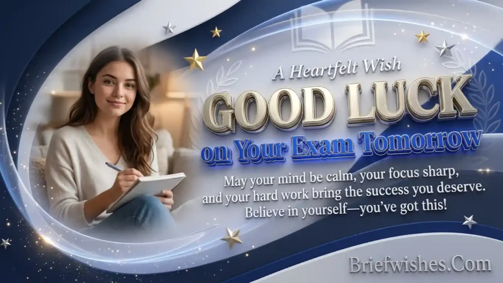 Good Luck on Your Exam Tomorrow