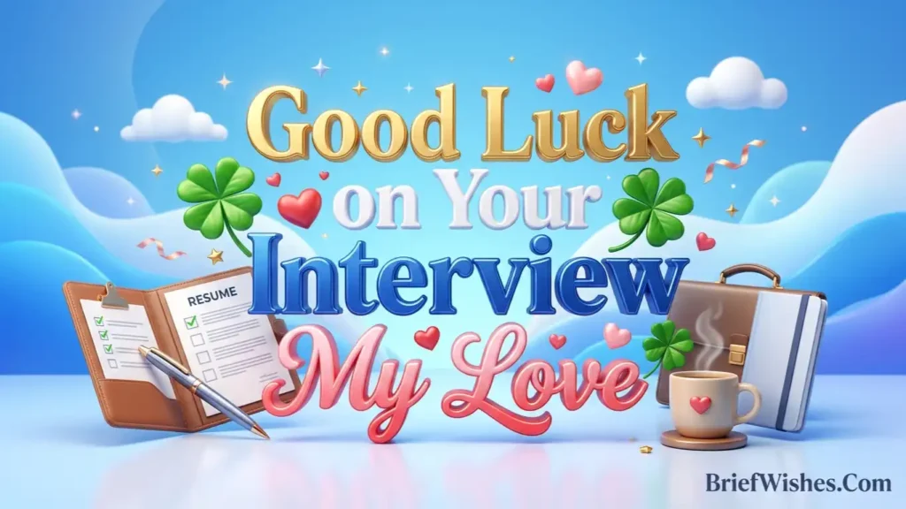 Good Luck on Your Interview My Love