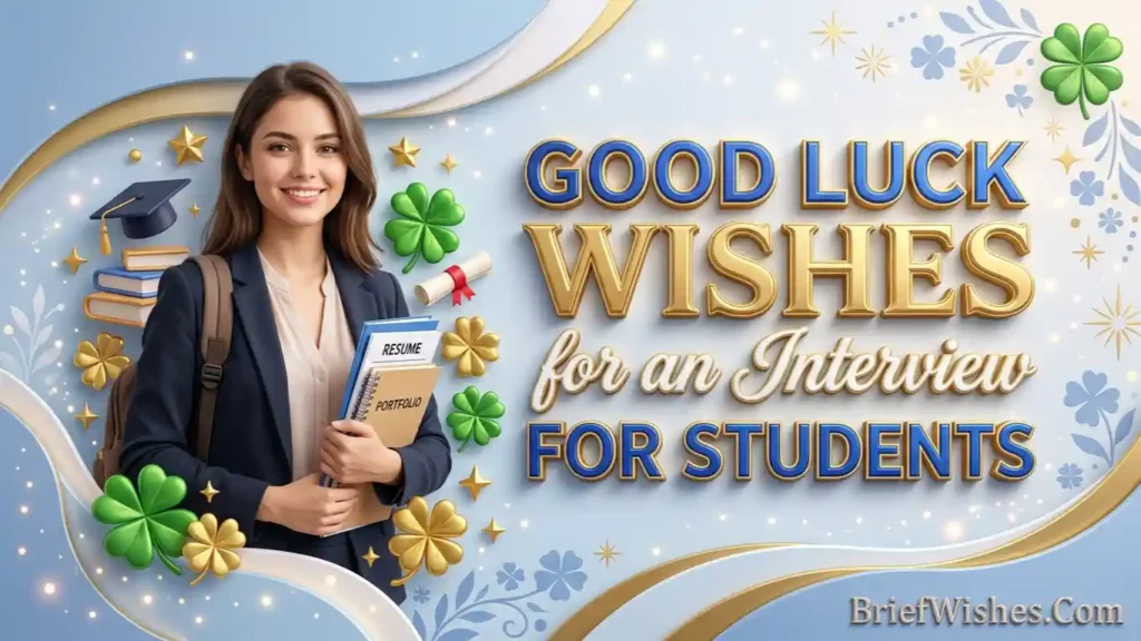 Good Luck Wishes for an Interview for Students