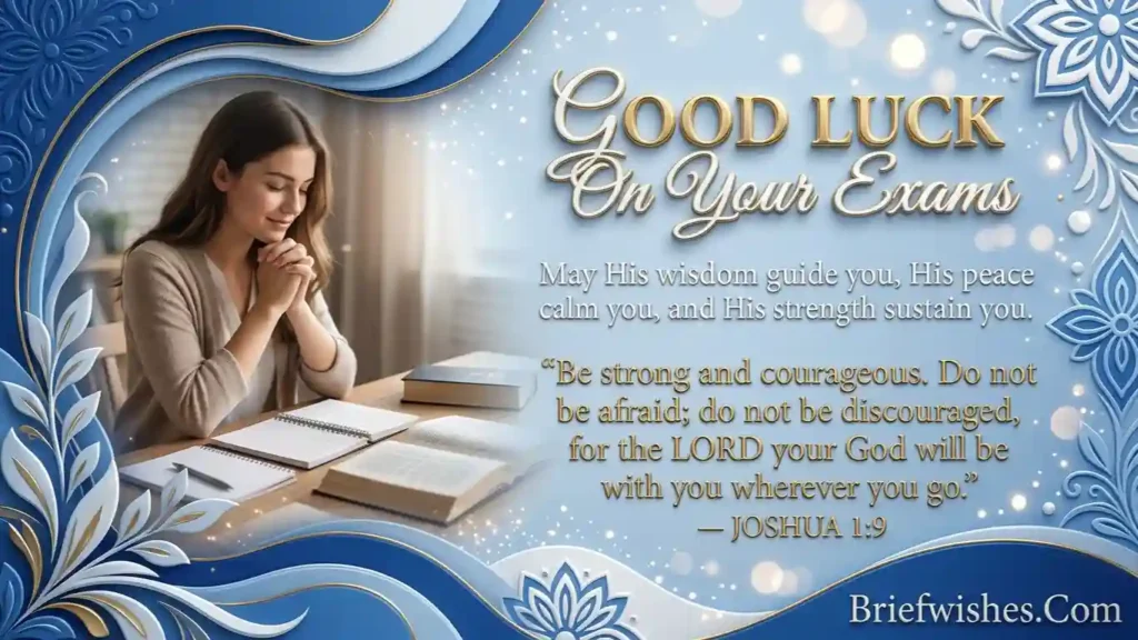 Good Luck Wishes for Exams Bible Verse