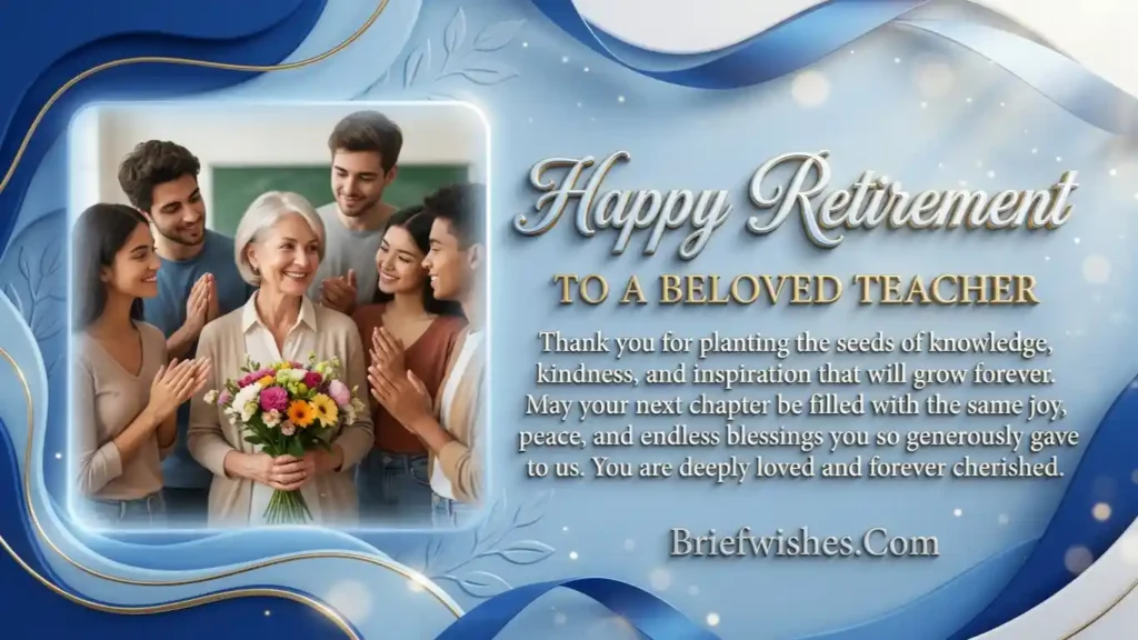 Heart Touching Retirement Wishes for Teachers