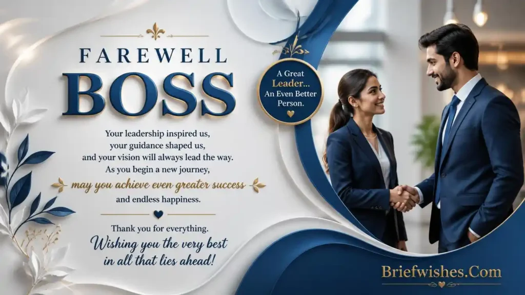 Inspirational Farewell Wishes for Boss