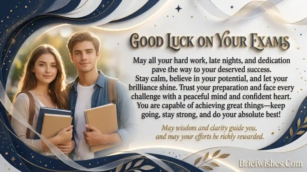 Long Good Luck Messages for Exams