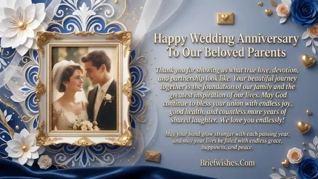 Long Wedding Anniversary Messages for Parents 💌