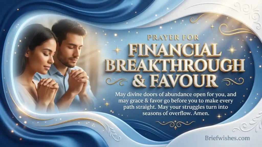 Prayer for Financial Breakthrough and Favour