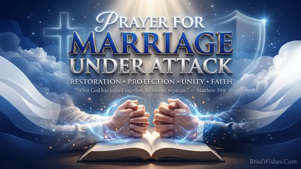 Prayer for Marriage Under Attack