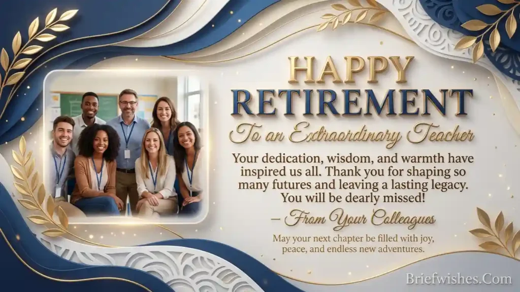 Retirement Wishes for a Teacher From Colleagues