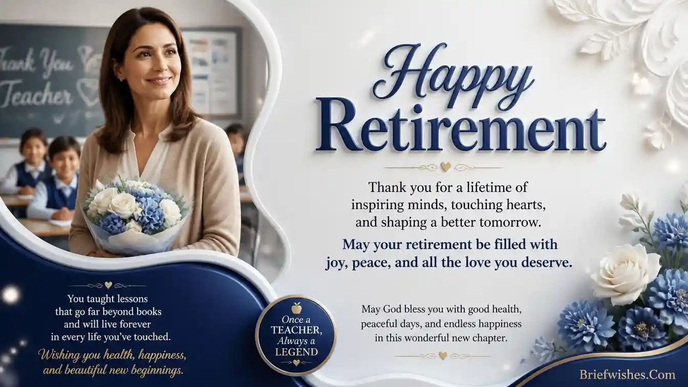 Retirement Wishes for Teachers 150+ Heartfelt Messages