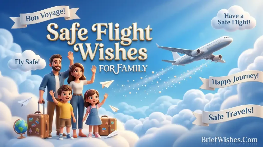 Safe Flight Wishes for Family 👨‍👩‍👧‍👦