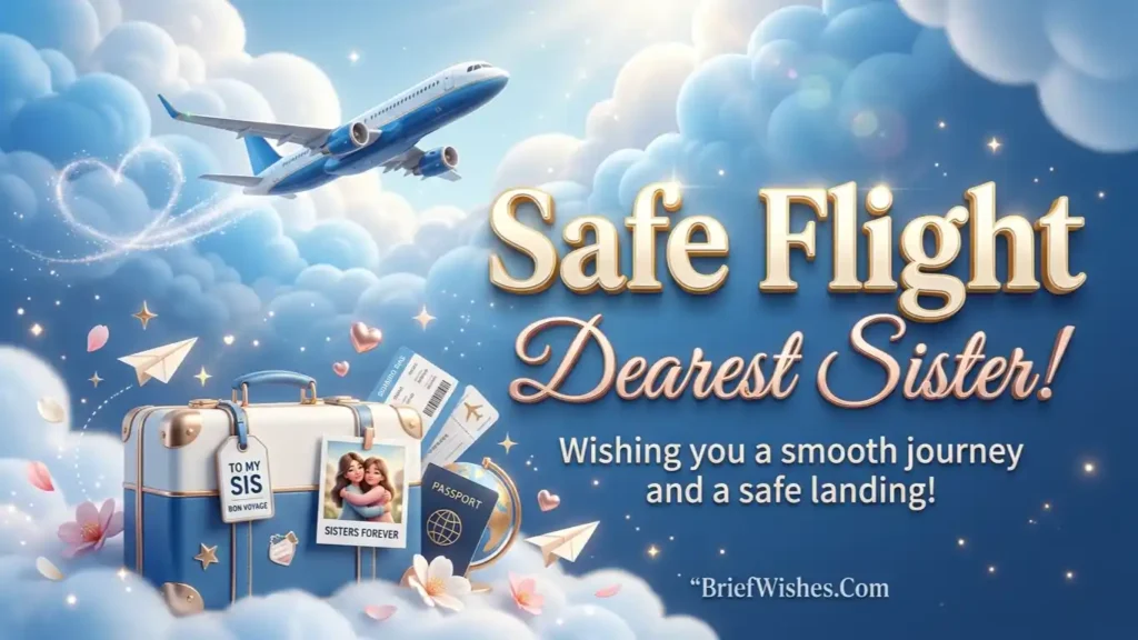 Safe Flight Wishes for Sister
