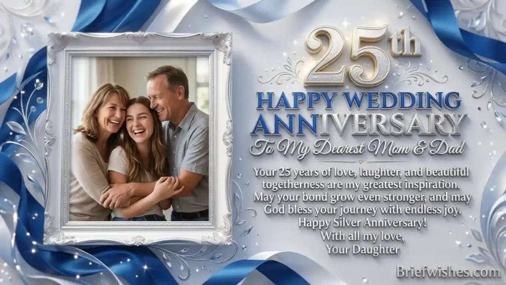 Short Anniversary Wishes for Parents from Daughter