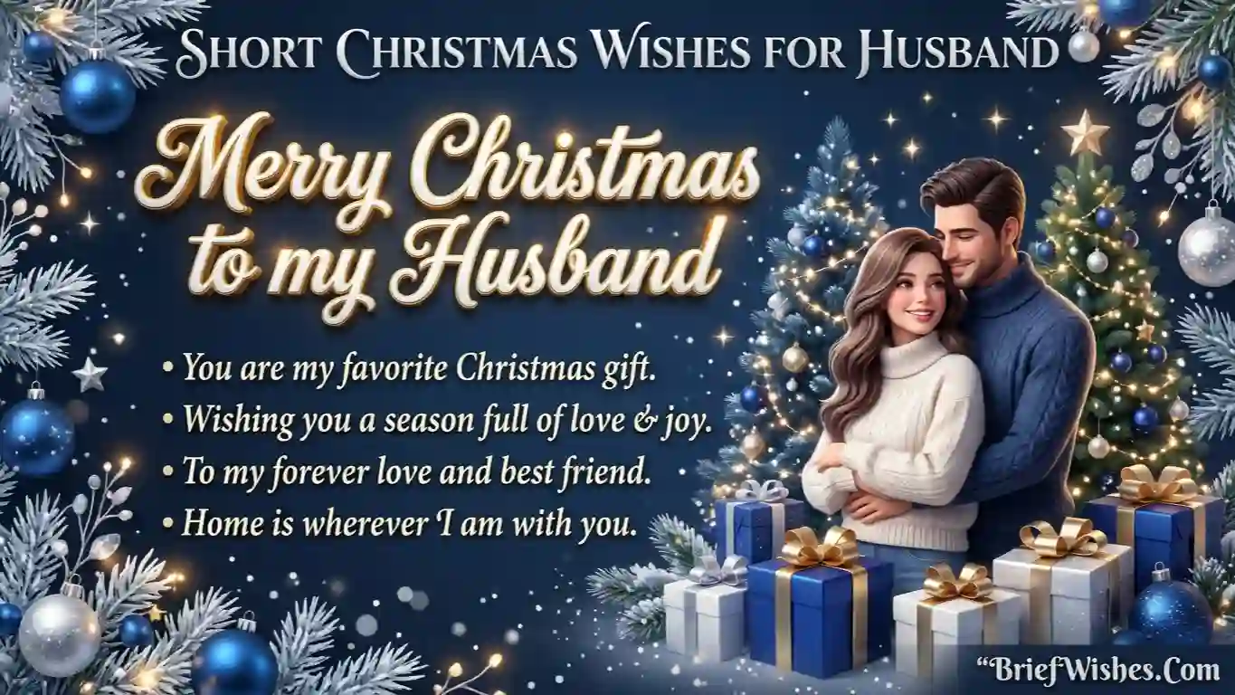 Short Christmas Wishes for Husband