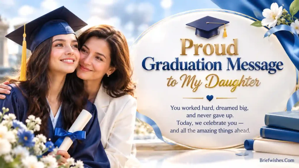 Short graduation message from mother to daughter