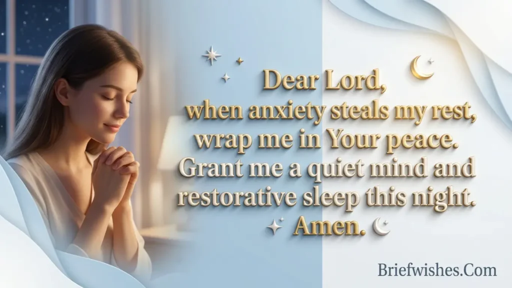 short midnight prayer for anxiety and sleepless nights 