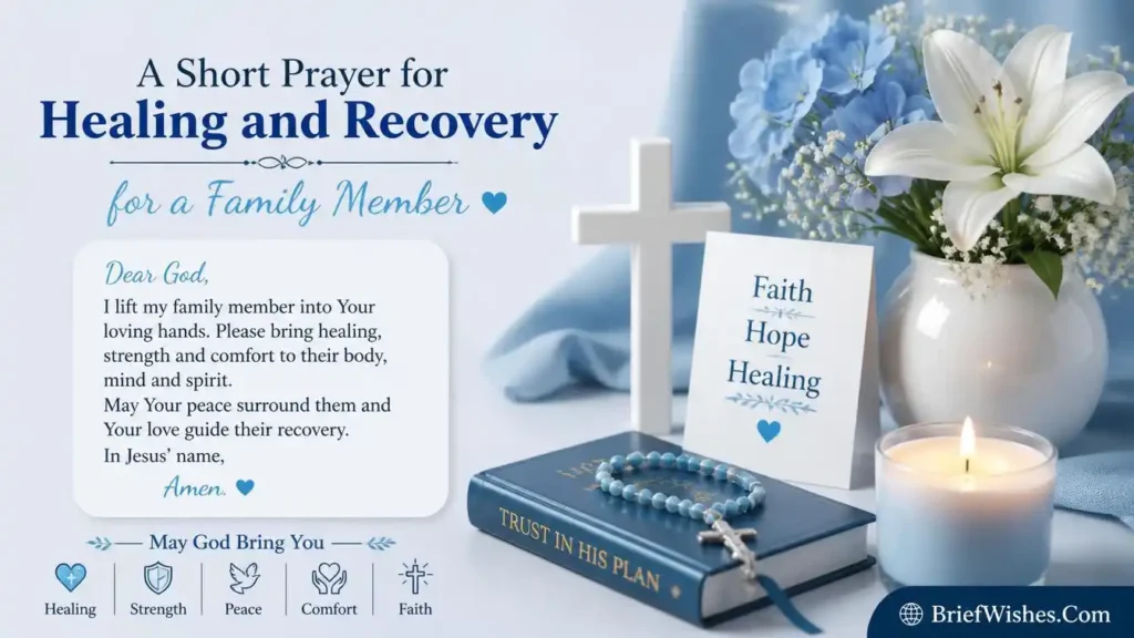Short Prayer for Healing and Recovery for a Family Member